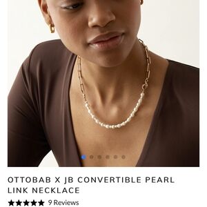 OTTO Gold and White Pearl Necklace